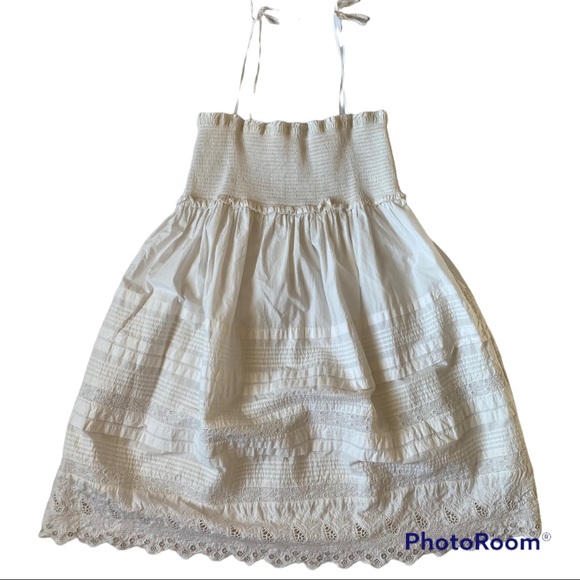 All Saints Dresses & Skirts - allsaints spitalfields white cotton eyelet sundress size 6
